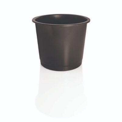 Waste Bin Black Plastic 14L