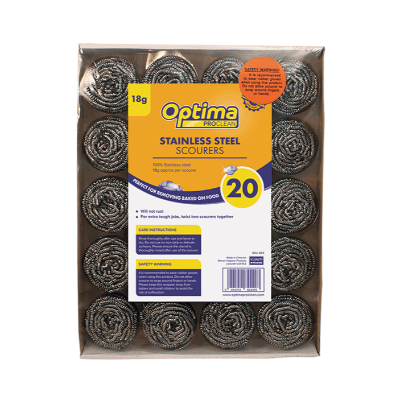 Stainless Steel Scourers 18g - Pk20