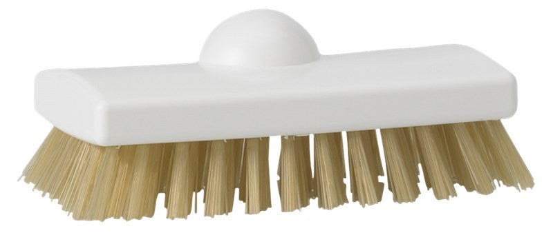 Vikan Scrubbing Brush - heat resistant filaments 150mm, Very Hard WHITE
