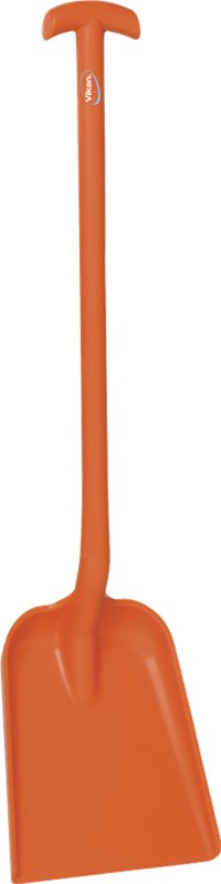 Vikan One Piece Shovel, T Grip 327 x 271 x 50mm, 1035mm, ORANGE