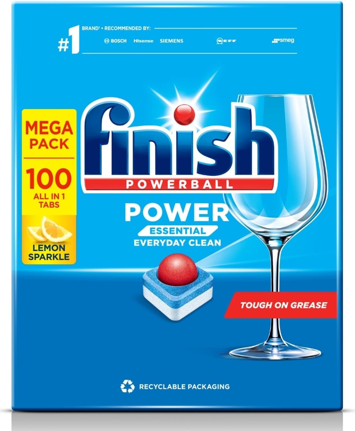 Finish Powerball Dishwasher Tablets Pk 100