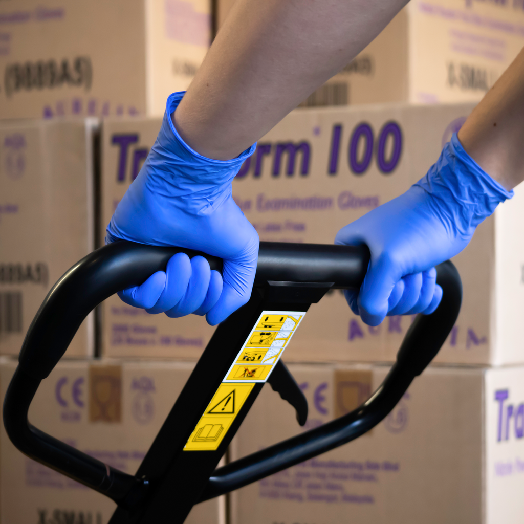 Aurelia Transform 100 Strong Blue Nitrile Gloves