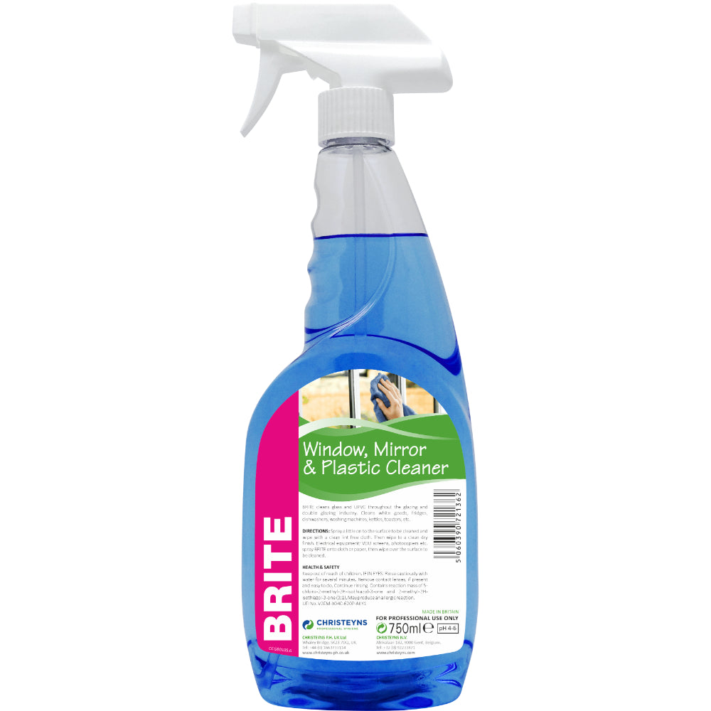 Christeyns BRITE Window, Mirror and Plastic Cleaner