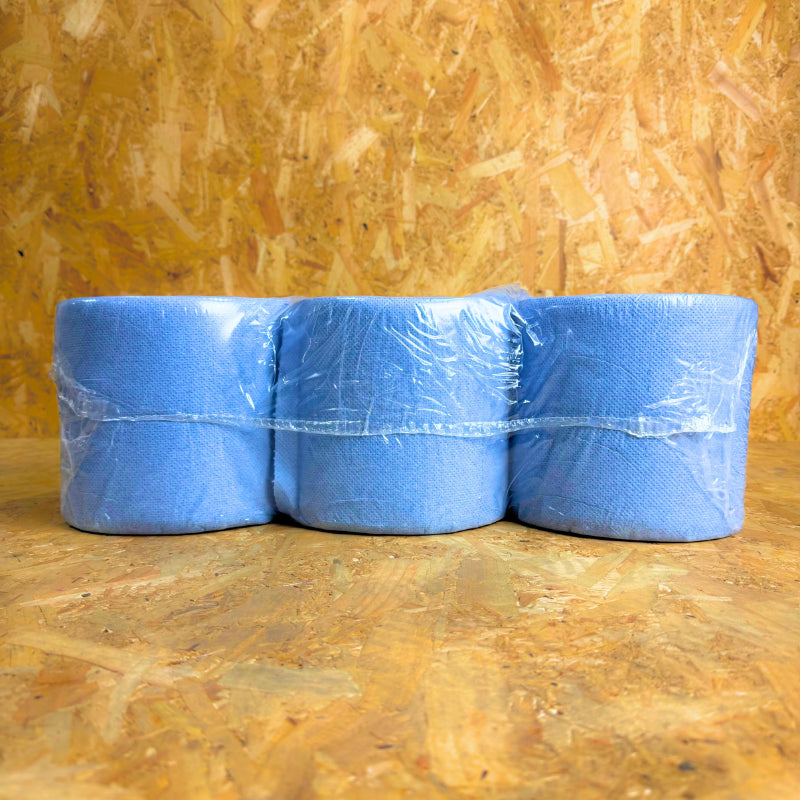 Pallet of 2Ply Value Blue Embossed Centrefeed - 67m x 165mm - 6 Rolls