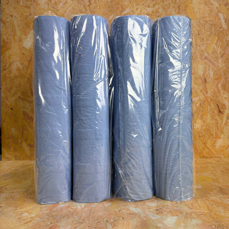 Pallet of 2Ply Blue Embossed Couch Roll - 40m x 500mm - 12 Rolls