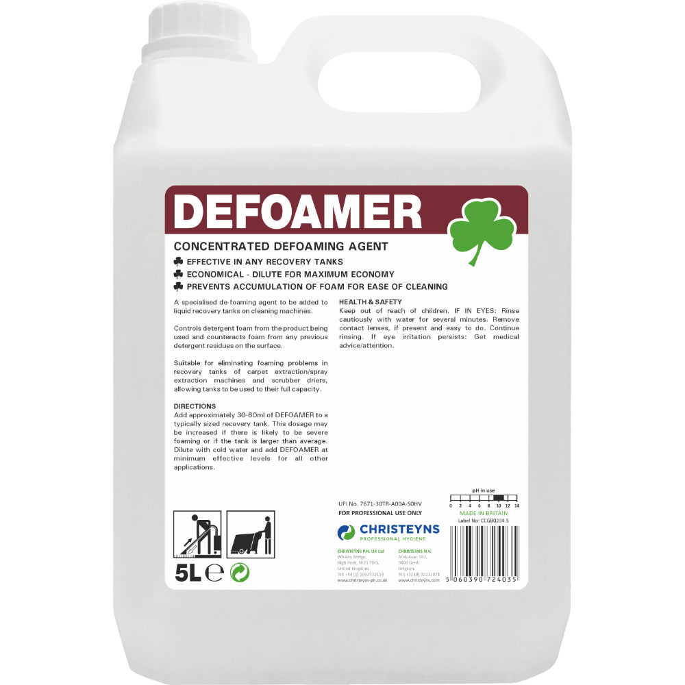 Christeyns DEFOAMER Concentrated Defoaming Agent 5L