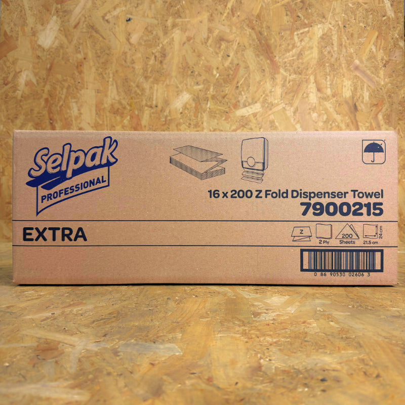 Pallet of 2Ply Selpak White Hand Towel Z Fold - 3200 Sheet