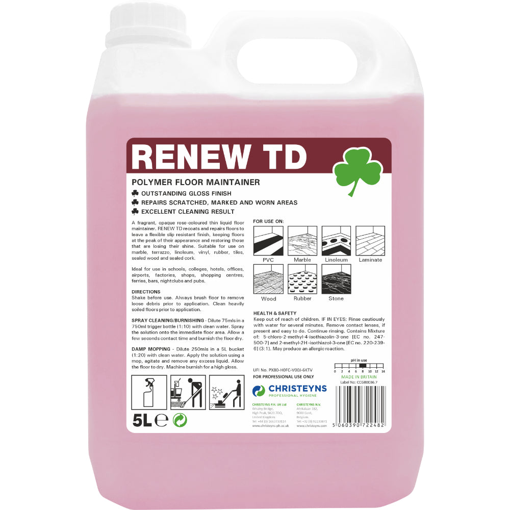 Christeyns RENEW TD Polymer Floor Maintainer 5L