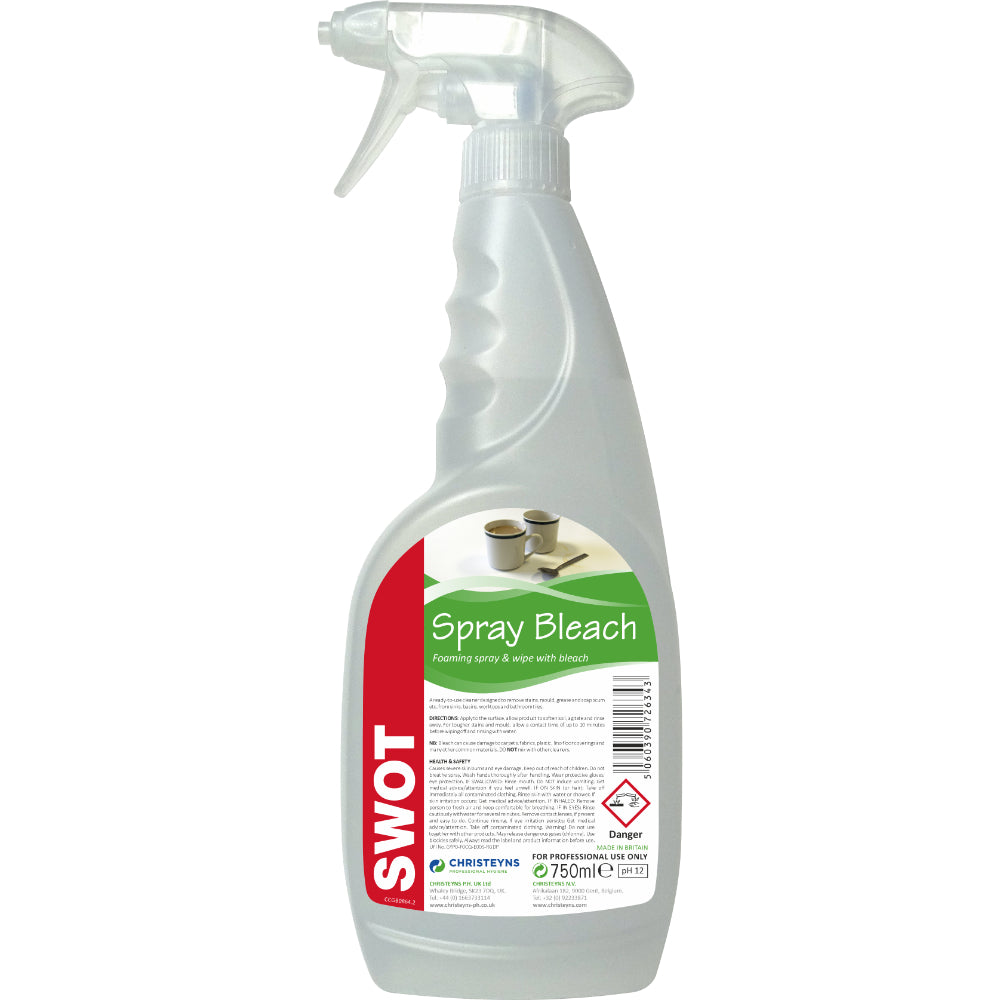 Christeyns SWOT Spray & Wipe with Bleach 750ml