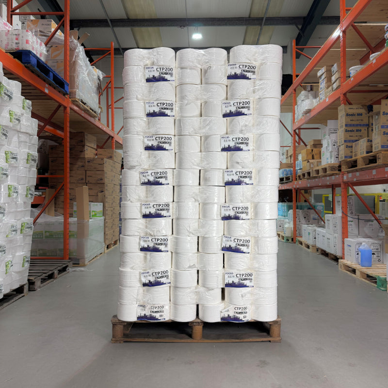 Pallet of 2Ply Centrefeed Toilet Roll - 200m x 118mm - 6 Rolls