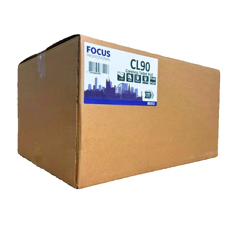 Pallet of 2Ply Coreless Toilet Roll - 90m x 95mm - 36 Rolls - Pallet of 42 Cases