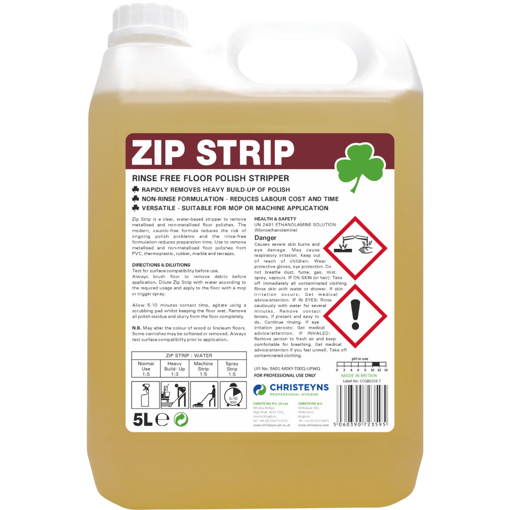 Christeyns ZIP STRIP Floor Polish Stripper 5L