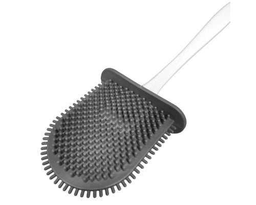 DuraClean Budget Toilet Brush Set with Silicone Head - White - Enclosed