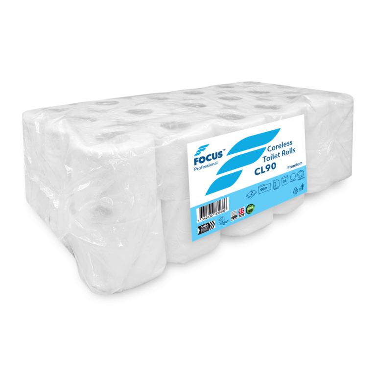 2Ply Coreless Toilet Roll - 90m x 95mm - 36 Rolls