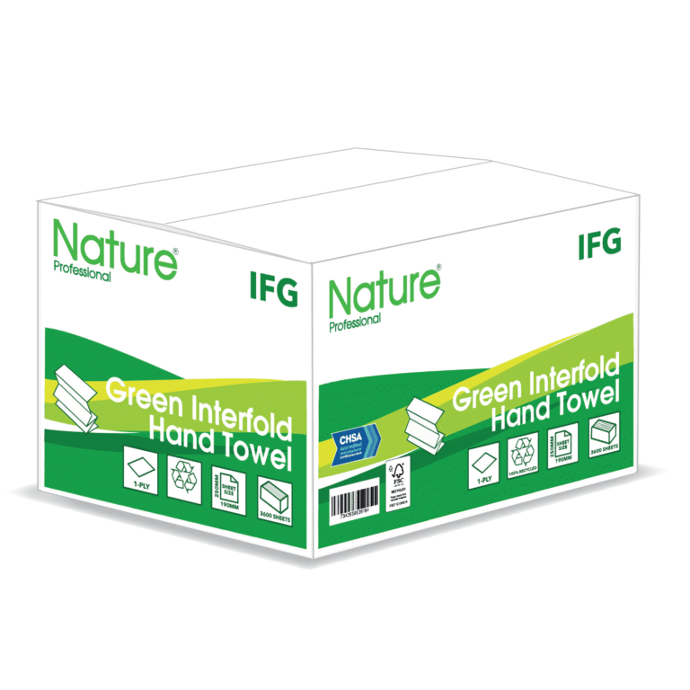 Green V-Fold Hand Towels x 3600 Sheet 1-ply