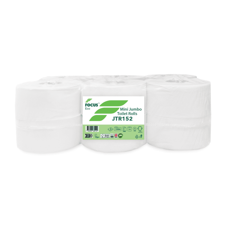 2Ply Mini Jumbo Toilet Roll - 2.25 Core - Recycled - 12 Rolls