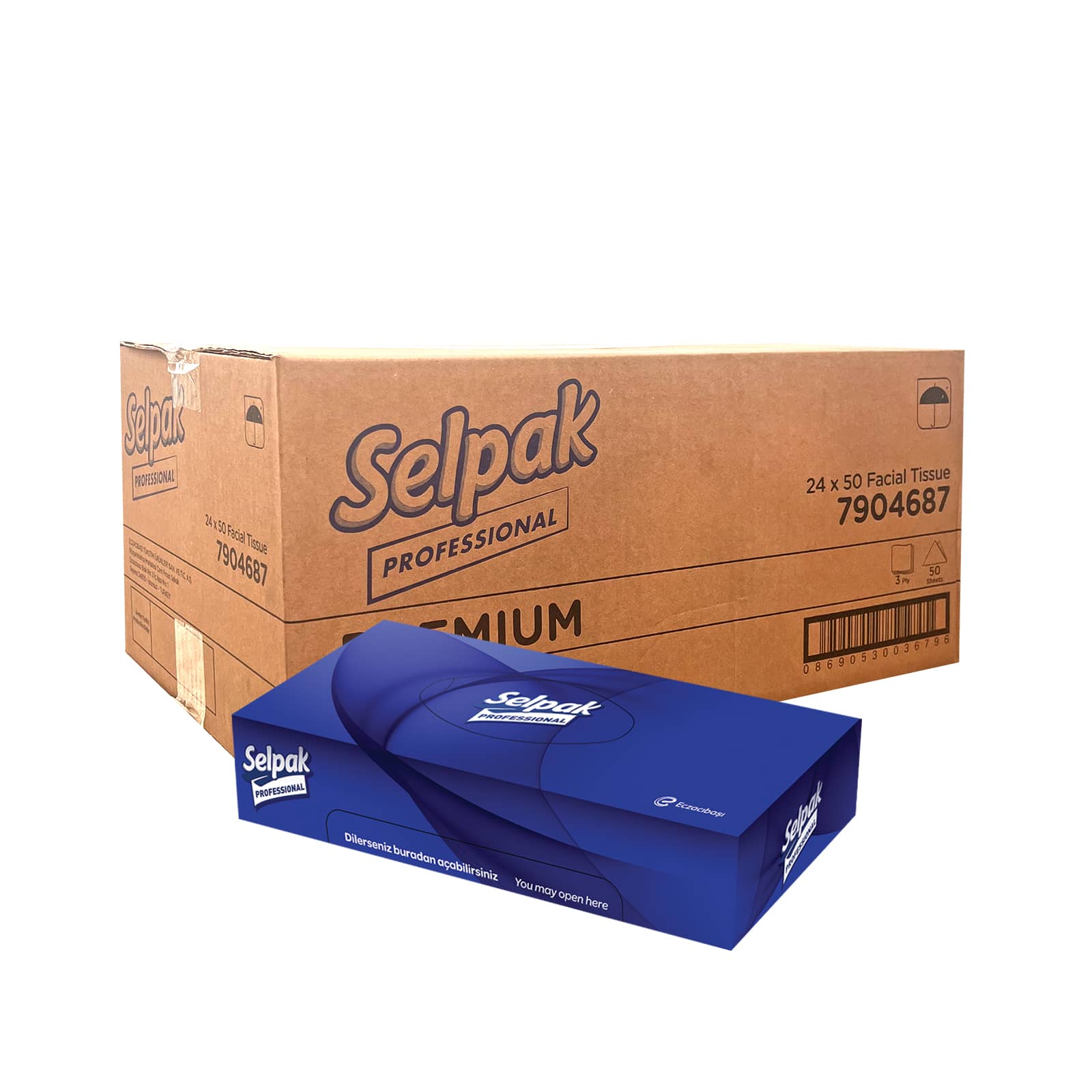 Pallet of 2Ply Selpak Pro Extra Facial Tissue - 1920 Sheet