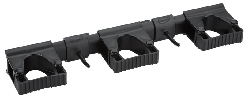 Vikan Hygienic Hi-Flex Wall Bracket System, 420 mm, BLACK