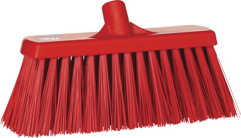 Vikan Broom 330mm, Extra Stiff RED