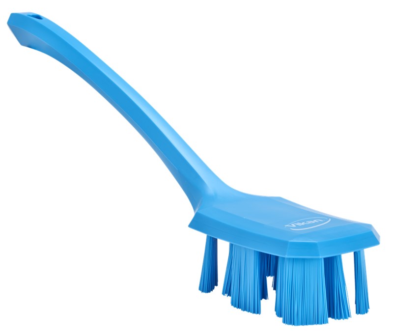 Vikan UST Hand Brush w/long Handle 395mm, Hard YELLOW