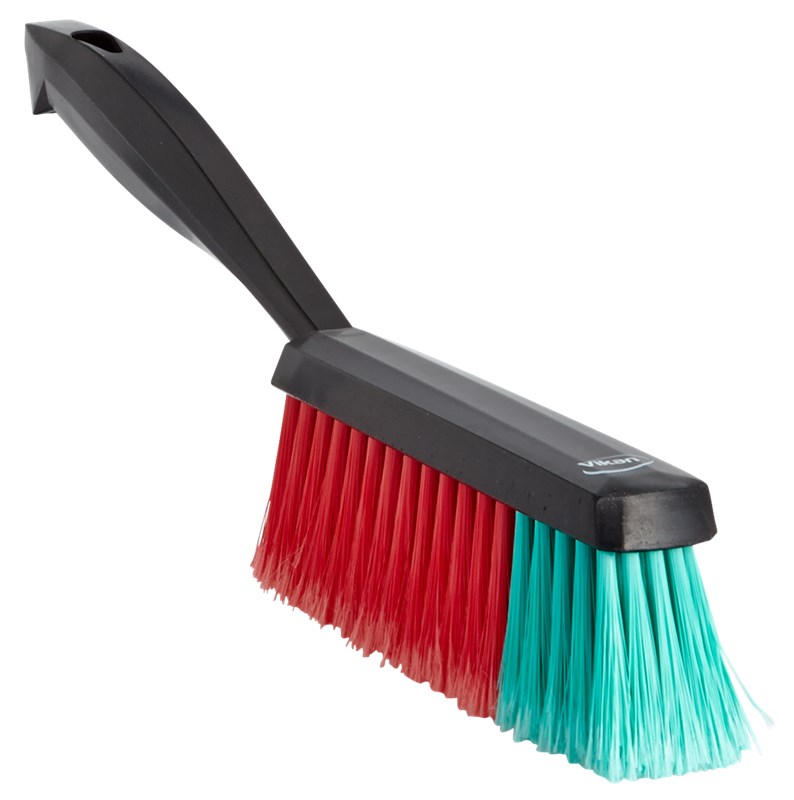 Vikan Hand Brush w/short Handle, 330mm, Soft, BLACK