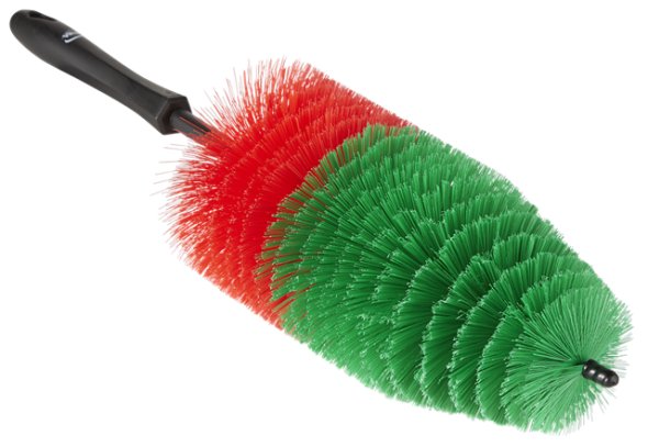 Vikan Alloy Wheel Brush, Large, 105mm Dia, 425mm, Soft, BLACK