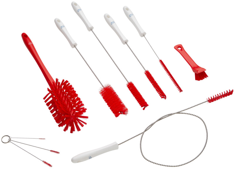 Vikan Brush Kit f/Softice Machines RED