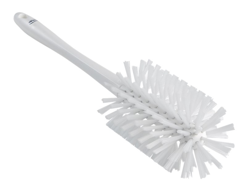Vikan Pipe Brush w/handle, one piece 90mm Dia, Medium/Hard YELLOW