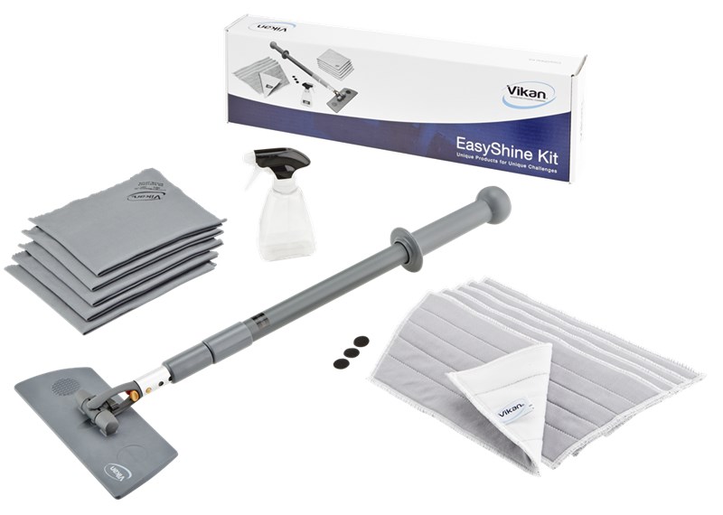 Vikan Easyshine Kit with Flexible Mop Frame, Grey	