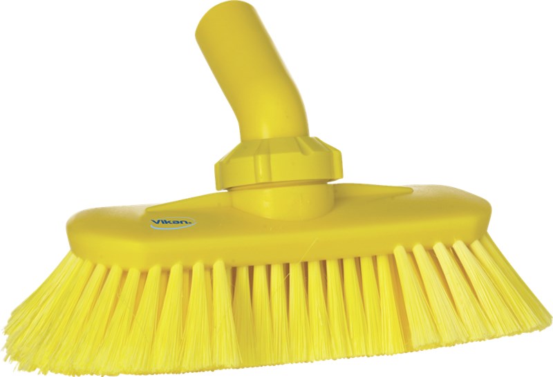Vikan Washing Brush with Angle adjustment, waterfed 240mm, Soft/Split RED