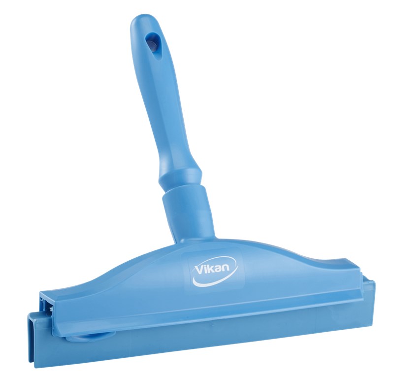 Vikan Hygienic Double Blade Hand Squeegee w/Replacement Cassette 250mm, BLUE