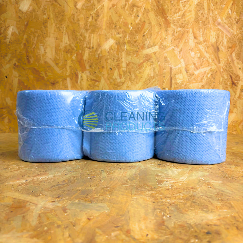 Pallet of 2Ply Value Blue Embossed Centrefeed - 67m x 165mm - 6 Rolls
