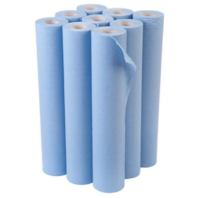 Blue Embossed Couch Roll 45m - Pk12