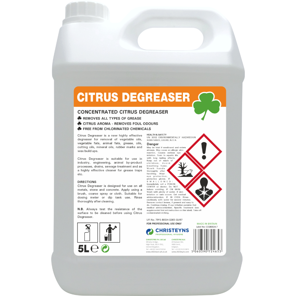 Christeyns Citrus Degreaser 5L