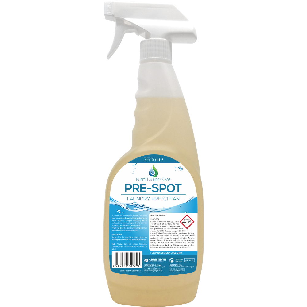 Christeyns PURITI Pre-Spot Laundry Pre-Clean 750ml