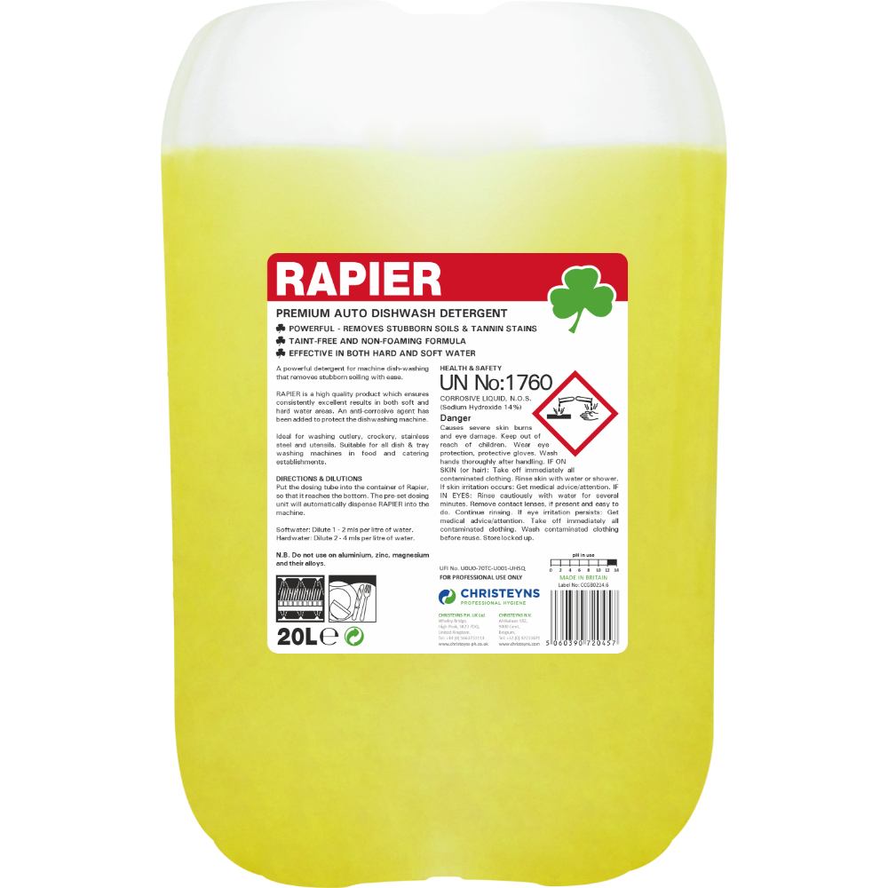 Christeyns RAPIER Machine Dish Washing Detergent 20L