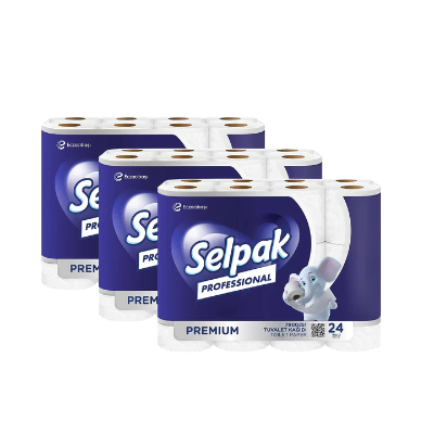 Selpak Premium 3 Ply Toilet Roll - 150 Sheet - Case 72