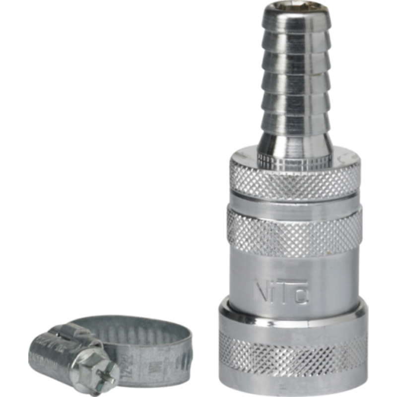 Coupling with Hose Nozzle and Shut-Off Valve, 1/2