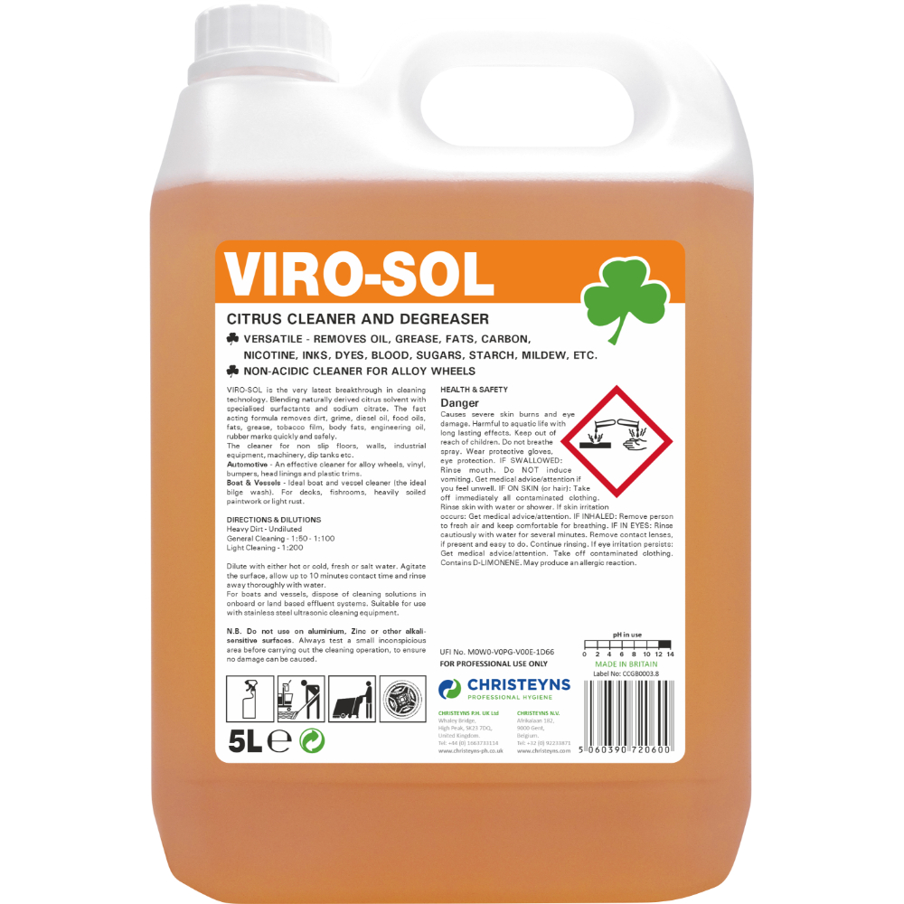 Christeyns VIRO-SOL Cleaner Degreaser 5L