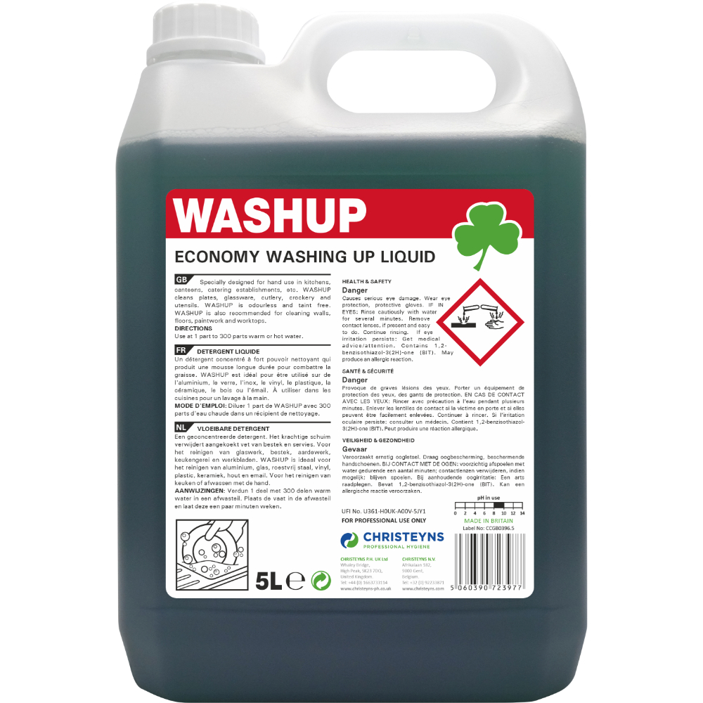 Christeyns WASHUP Concentrated Detergent 5L