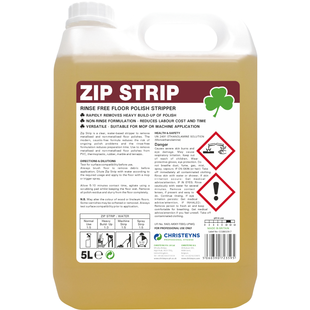 Christeyns ZIP STRIP Floor Polish Stripper 5L