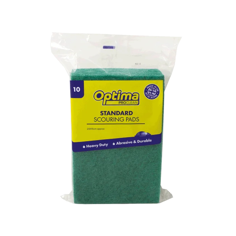Optima Proclean Scouring Pads - Catering Size Green