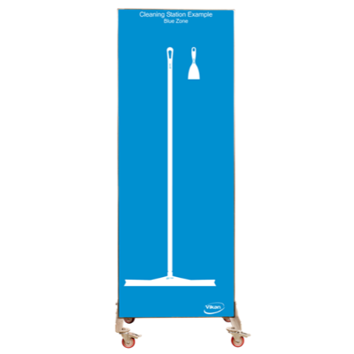 Vikan Shadow Board, Mobile, White Shadows, H2000mm x 750mm