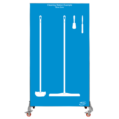 Vikan Shadow Board, Mobile, White Shadows, H2000mm x 1150mm